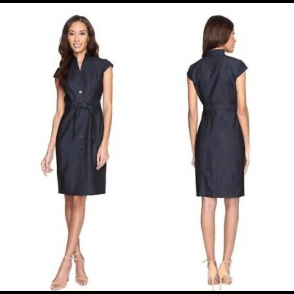 Calvin Klein Denim Button Down Mid Dress